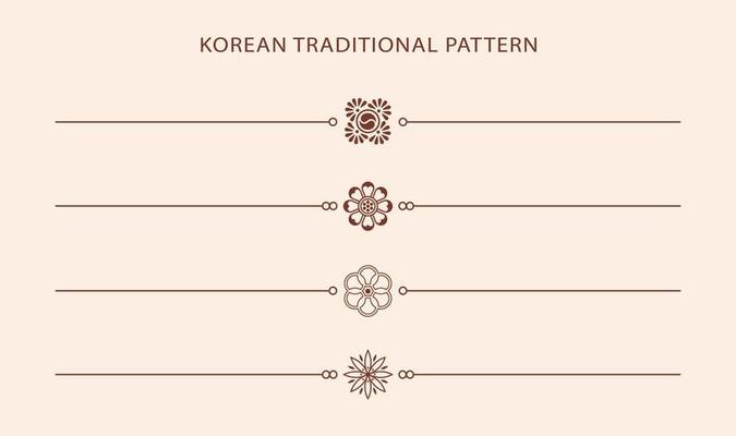 Korean traditional line pattern. Asian style. Chinese culture. Abstract graphic illustration. Korea, china symbol