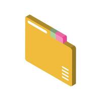 isometric folder file vector