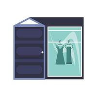 boutique store front vector