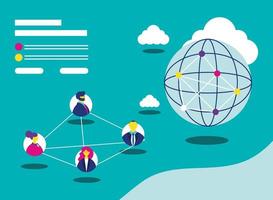 global networking and data vector