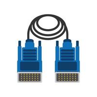 computer VGA cable vector