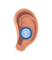 audio del oído de la salud vector