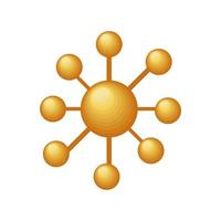 icono de átomo de molécula de ciencia