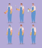 cleaning men design vector