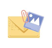 message with picture vector