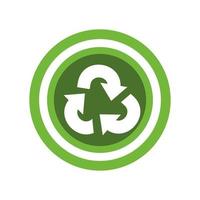 recycle sign round vector