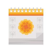 calendario del dia de los muertos vector