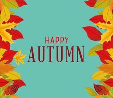 happy autumn poster vector
