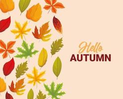 hellow autumn poster vector