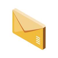 isometric email envelope vector