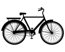 Ilustración de silueta de bicicleta vector