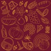 thanksgiving day pattern vector