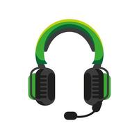 headphone with microphone vector