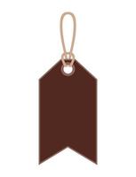 dark brown tag vector