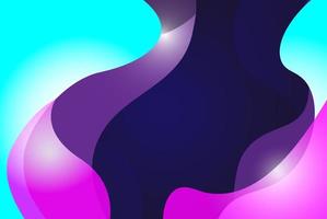 Waving Colorful Background with Gradient Lights in blue, purple and pink colors vector