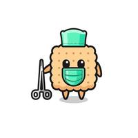 surgeon cracker mascot character vector