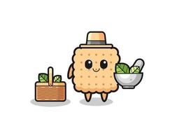 cracker herbalist cute cartoon vector