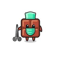 surgeon chocolate bar mascot character vector