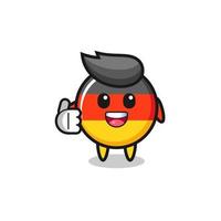 germany flag mascot doing thumbs up gesture vector