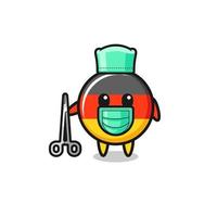 surgeon germany flag mascot character vector