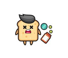 illustration of overdose bread character vector