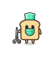 surgeon bread mascot character vector