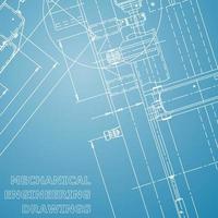 Blueprint. Vector engineering illustration. Computer aided design systems