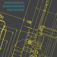 Blueprint. Vector engineering illustration. Computer aided design systems