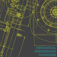 Plano. Ilustración de ingeniería vectorial. sistemas de diseño asistido por computadora vector