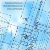 Plano. Ilustración de ingeniería vectorial. sistemas de diseño asistido por computadora vector