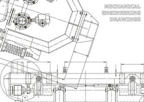 Cover. Vector engineering drawings. Mechanical instrument making. Technical abstract backgrounds. Technical illustration