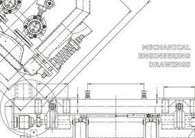 Cover. Vector engineering drawings. Mechanical instrument making. Technical abstract backgrounds. Technical illustration