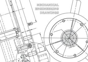 Cover. Vector engineering drawings. Mechanical instrument making. Technical abstract backgrounds. Technical illustration