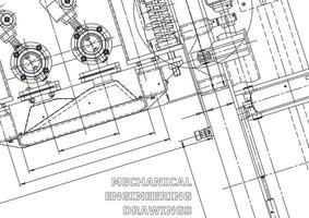 Cover. Vector engineering drawings. Mechanical instrument making. Technical abstract backgrounds. Technical illustration