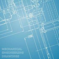 Blueprint. Vector engineering illustration. Computer aided design systems