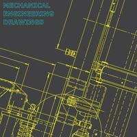 Blueprint. Vector engineering illustration. Computer aided design systems