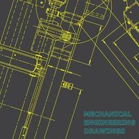 Plano. Ilustración de ingeniería vectorial. sistemas de diseño asistido por computadora vector