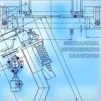 Blueprint. Vector engineering illustration. Computer aided design systems