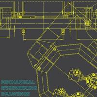 Plano. Ilustración de ingeniería vectorial. sistemas de diseño asistido por computadora vector