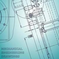 Blueprint. Vector engineering illustration. Computer aided design systems