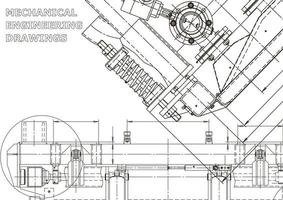 Cover. Vector engineering drawings. Mechanical instrument making. Technical abstract backgrounds. Technical illustration