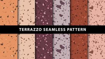 Terrazzo abstract seamless pattern vector