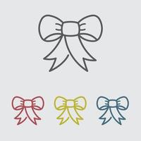 Ribbon line icons vector