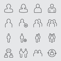 People line iocns vector