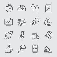 Performance line icons vector