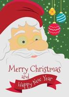 Christmas card with Santa Claus vector