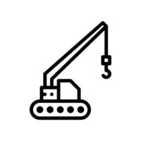 crane line style icon vector