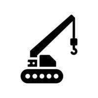 crane solid style icon vector