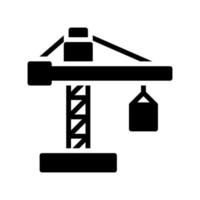 crane solid style icon vector