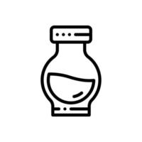 icono de estilo de línea de botella de tinta vector